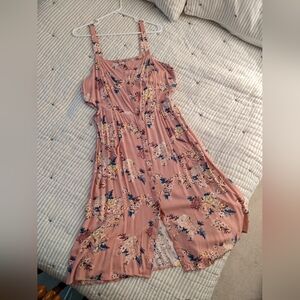 Pink floral dress